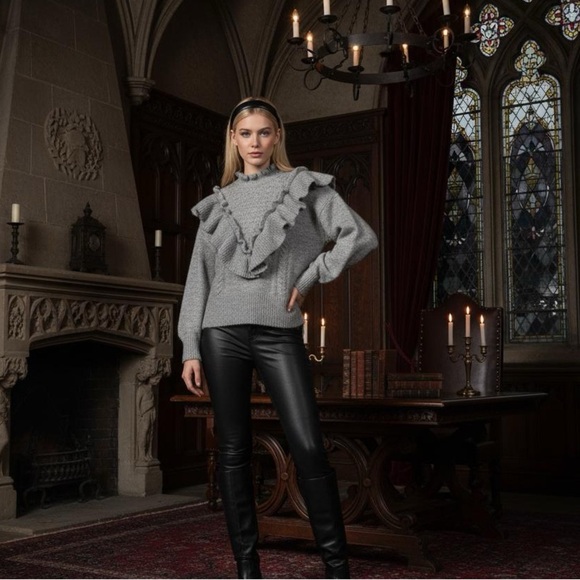 NEW Yasbistra Gray Melange Very Soft Sweater Size Large - Picture 4 of 10